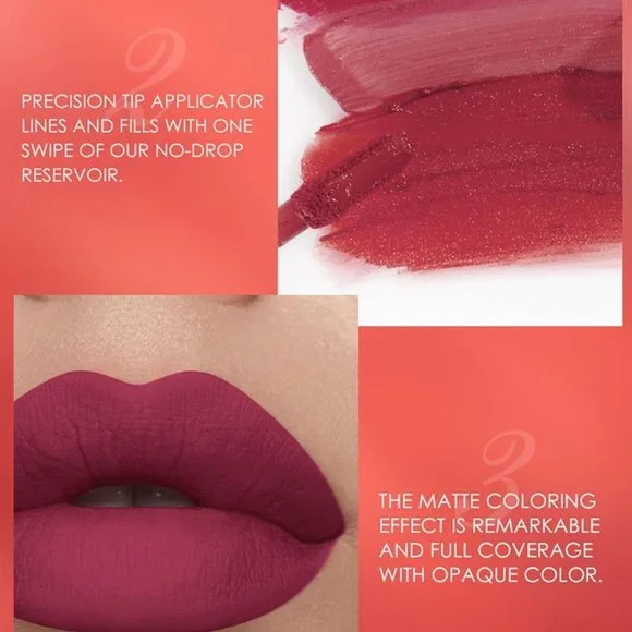 12Pcs Matte Liquid Lipstick + Lip Liner Pens Set - Picture 3 of 7